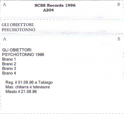a204 gli obiettori: psychotonno 1996 a204 gli obiettori: psychotonno 1996
